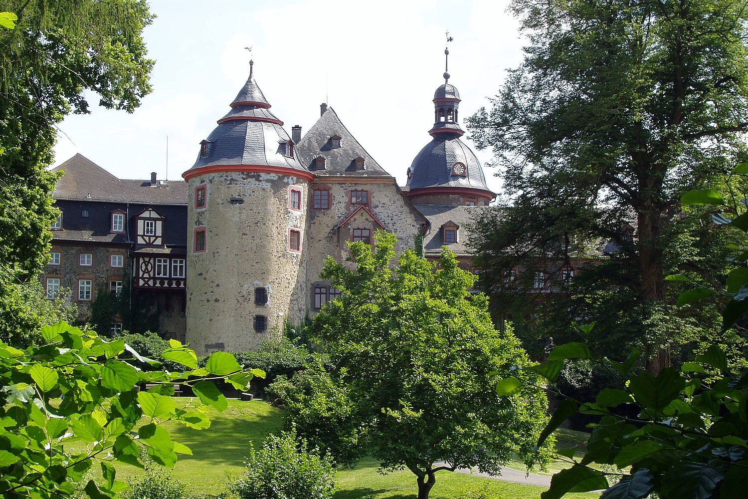 Schloss Laubach, Parkseite