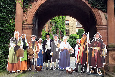 Historische Altstadt Laubach, kostümierte Stadtführer