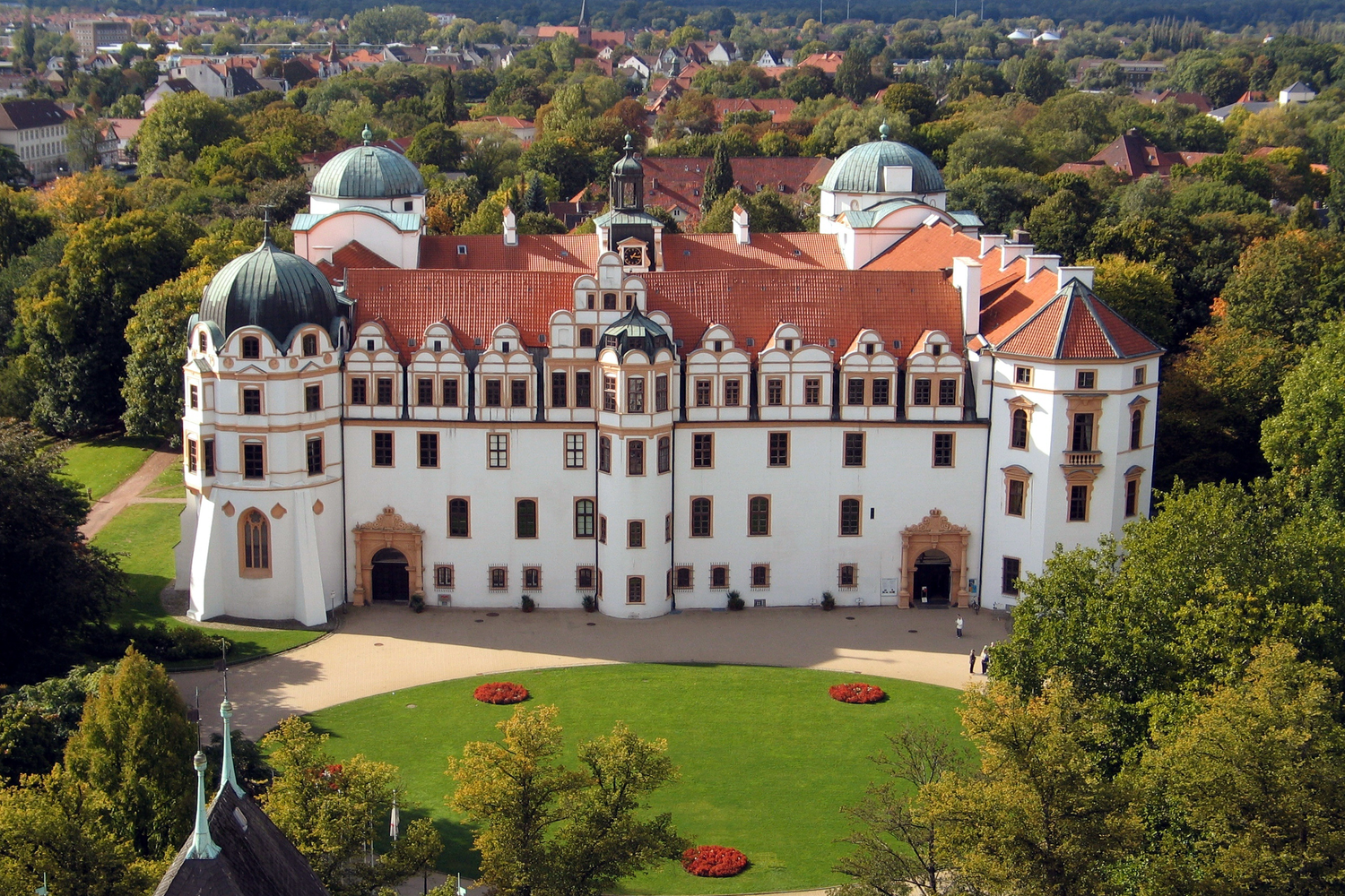 Schloss Celle, Außenansicht, Luftbild