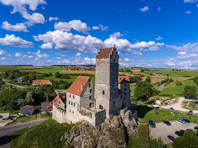 Burg Katzenstein, Luftaufnahme