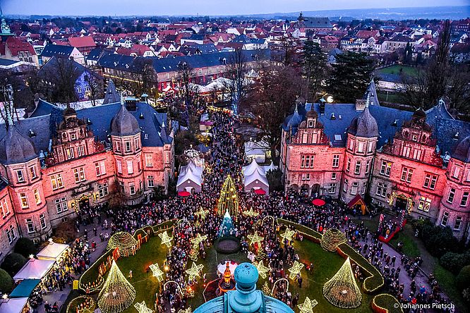 Weihnachtszauber Schloss Bückeburg, Luftbild
