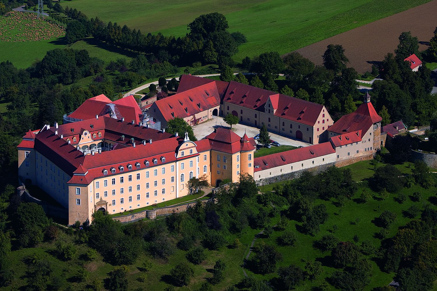 Schloss ob Ellwangen, Luftaufnahme