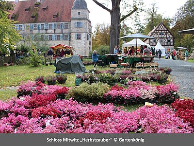 Herbstzauber auf Schloss Mitwitz - Gartenmarkt und herbstliches Schlosserlebnis in Franken