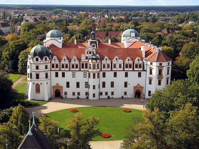 Residenzmuseum im Celler Schloss, Celler Schloss, Außenansicht, Luftbild