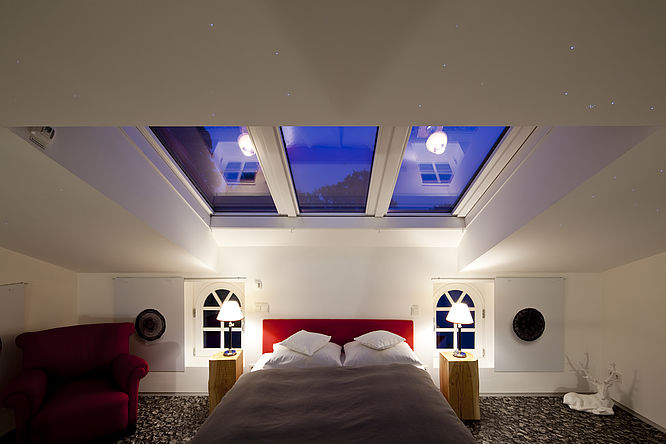 Schloss Hertefeld, Sternensuite mit freiem Blick in den Himmel