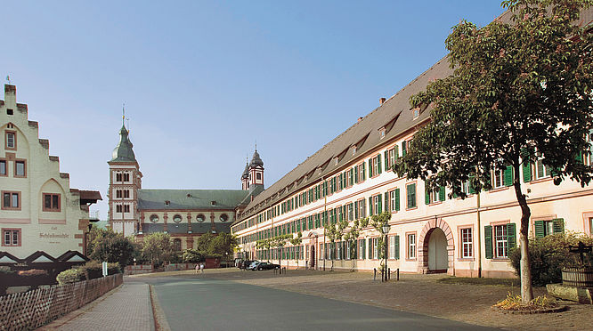 Fürstliche Abtei Amorbach, Blick über den Schlossplatz