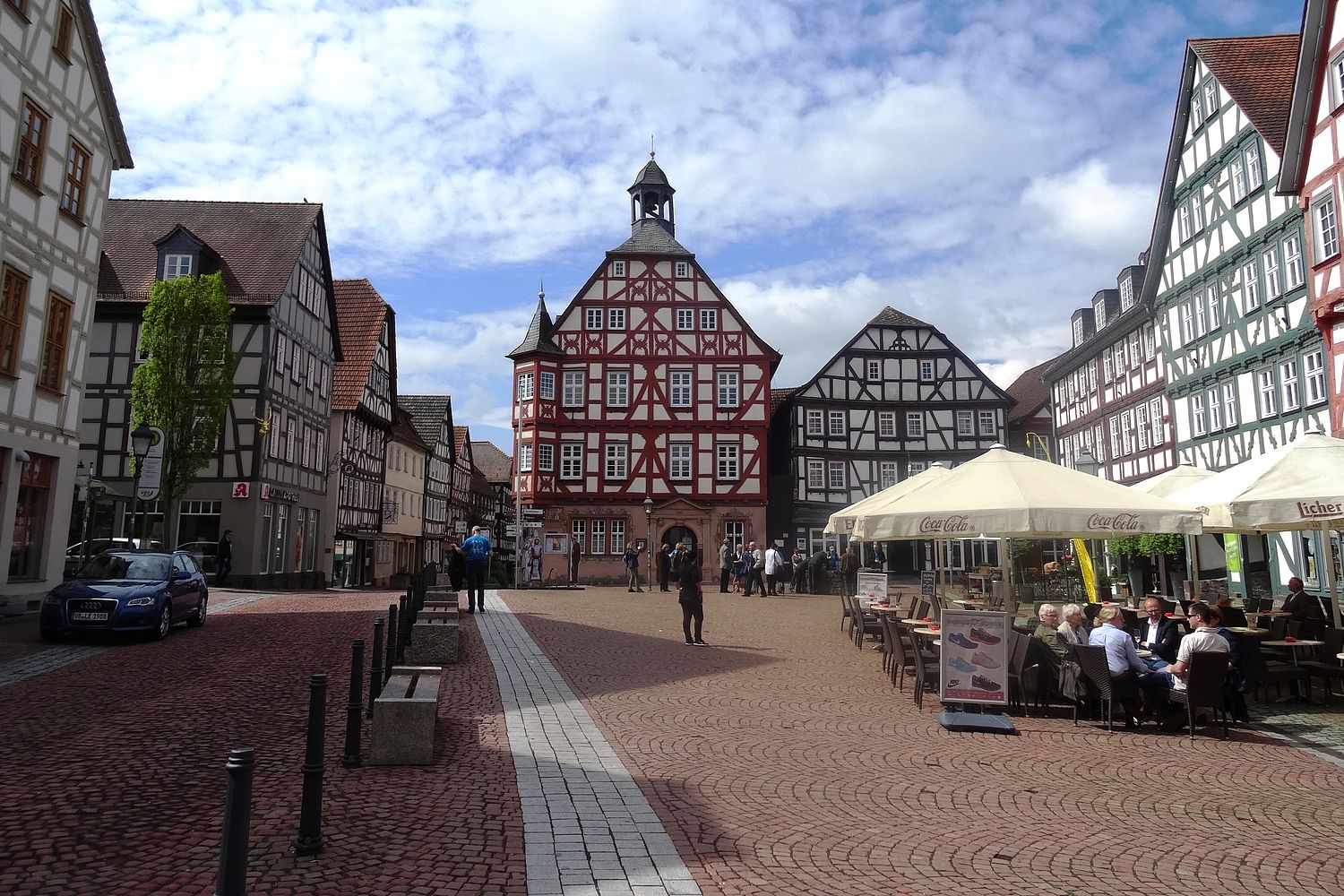 Historische Altstadt Grünberg, Marktplatz mit Rathaus
