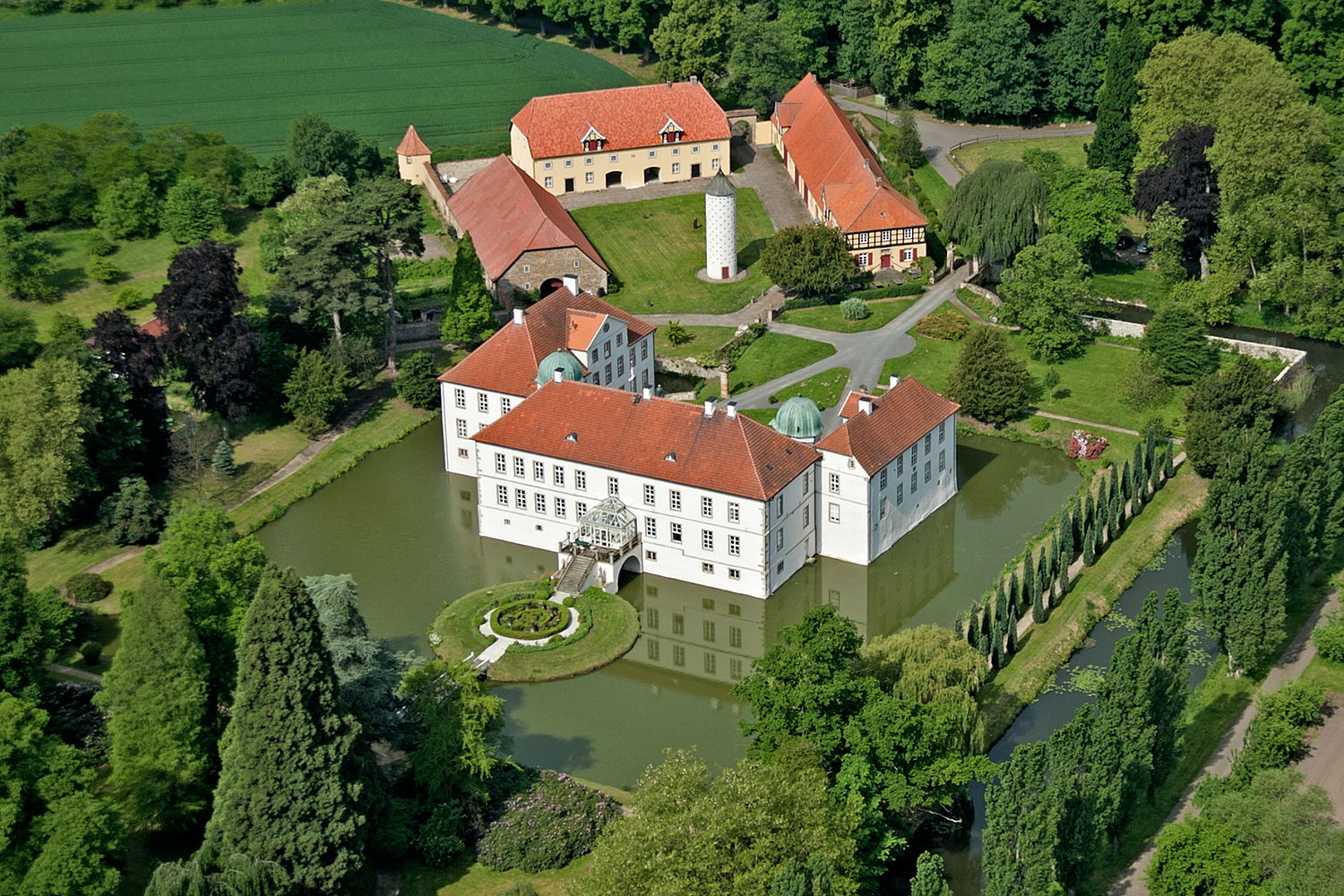 Schloss Hünnefeld, Luftaufnahme