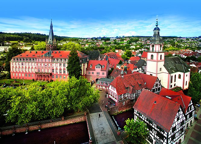 Schloss, Stadtkirche und Rathaus Erbach