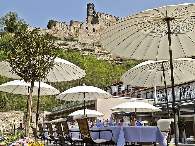 Relais & Châteaux Hardenberg BurgHotel, Gourmet-Restaurant Novalis, Terrasse