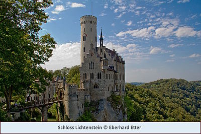 Hoch auf der Schwäbischen Alb thront Schloss Lichtenstein – das Württembergische Neuschwanstein