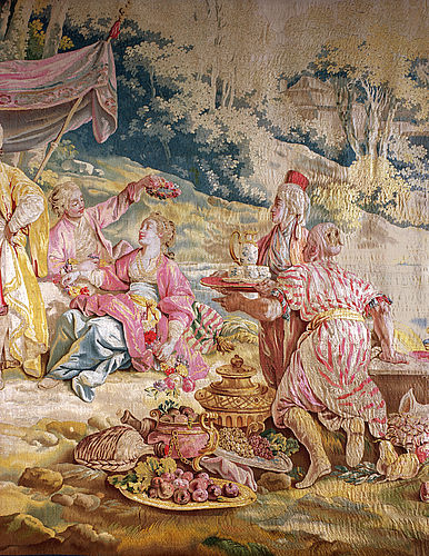Schloss Museum Wolfenbüttel, Wandteppich ‘‘Das Mahl im Zelt‘‘ 1769-1780