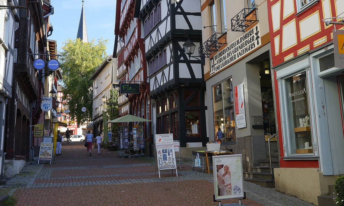 Historische Altstadt Grünberg, Blick in die Marktgasse