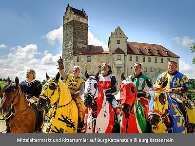 Mittelaltermarkt und Ritterturnier auf Burg Katzenstein - historisches Erlebnis für Familien
